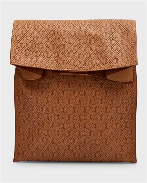 Saint Laurent Men's Le Monogramme Deli Paper Bag Leather 